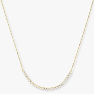 Melinda Maria Baby Not Your Basic Chain Necklace Tennis Diamondettes Gold ✨️FIRM